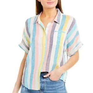 Splendid x Gray Malin Linen Blend Top Sz. XS